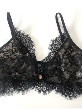 Black Floral Lace Bralette